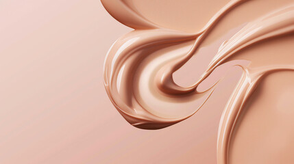 Make-up foundation bb-cream smudge cream powder creamy background, luxury graceful beige texture...