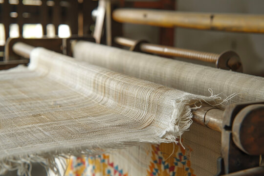 A pattern of khadi with the hand-spun and hand-woven cotton fabric of freedom