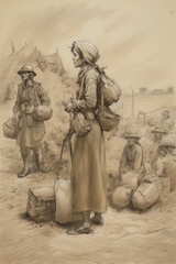 Fototapeta na wymiar Women At War