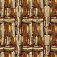 Grunge abstract watercolor brash stroke seamless pattern.
