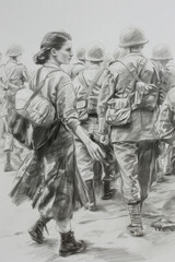 Fototapeta na wymiar Women At War