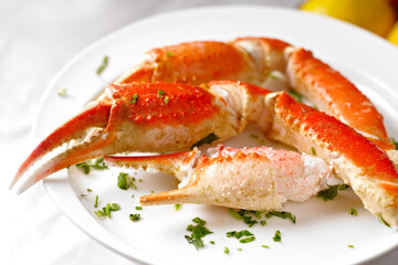 Delicious Delicacy: 4K Ultra HD Image of Steamed Cooked Crab