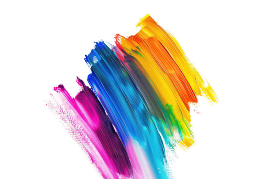 Colorful Paint Brushes Display Isolated On Transparent Background