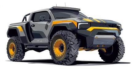 off-road car, country music background, road trip,