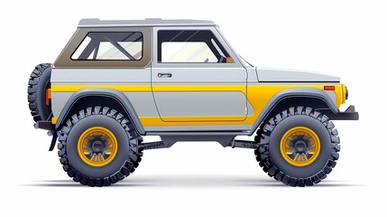 off-road car, country music background, road trip,