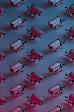 pattern of security cameras