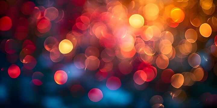 Dreamy Abstract Backdrop Created by Captivating Blur of Vibrant Bokeh Lights. Concept Abstract Photography, Bokeh Lights, Creative Backdrops, Dreamy Aesthetics