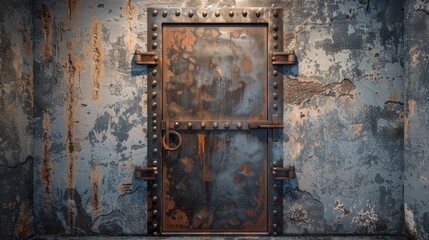 old rusty door of a bunker