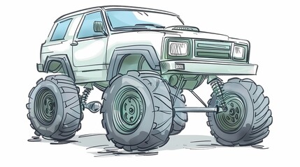 off-road car, country music background, road trip,