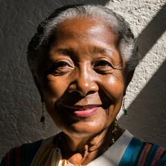 portrait of a black elderly woman
