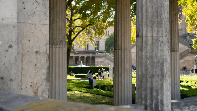 Museum garden on Museum Island in Berlin