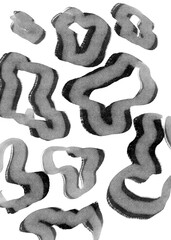 Bold black grey pencil alcohol inks doodle watercolour hand drawn illustration shapes abstract high quality line contour strokes stamp curve white isolated