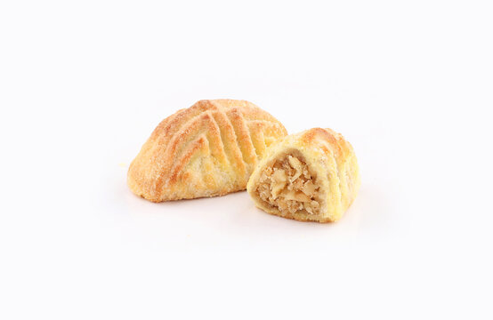 arabic oriental cookies nut maamoul on white background