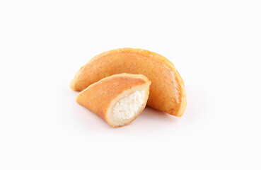 qatayef Ramadan Traditional Sweets cheese on white background