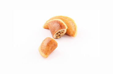 qatayef Ramadan Traditional Sweets cheese on white background