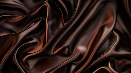  Dark brown silk. Abstract background. Generated AI