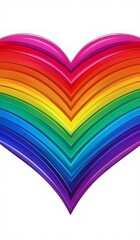 Abstract rainbow heart valentine love background texture. AI generated.
