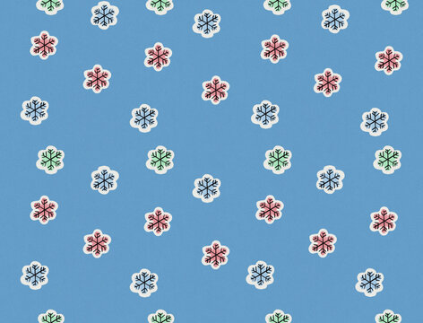 Christmas snowflake repeating background
