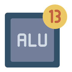 Aluminum chemical element icon