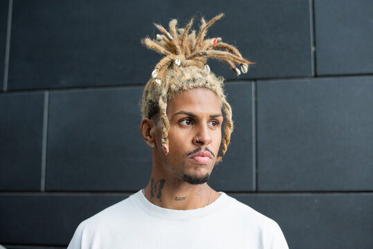 Portrait of a man with dreadlocks