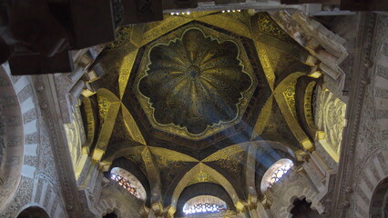 Vaulted ceiling dome in the Mosque-Cathedral in Cordoba, Spain © Angela