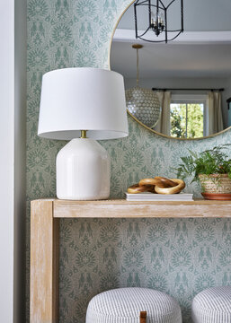 Cozy entryway and console table styling