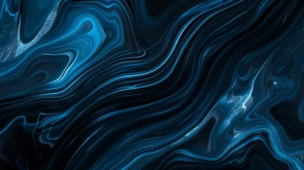 Rolgordijnen 青黒の抽象的なグラデーション背景粒子テクスチャGenerativeAI © enopi