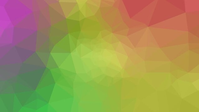 Energetic Dance of Spirals: Mesmeric Low Poly Triangle Motion Extravaganza with Vibrant Colors