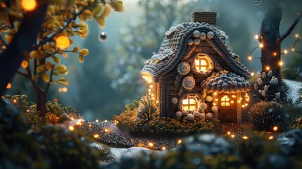 Fototapeta premium Cozy Knitted House