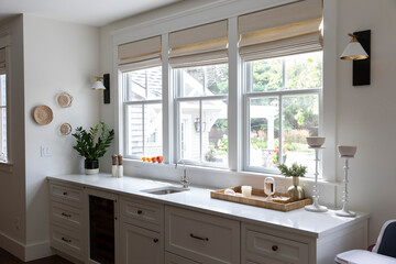 Kitchen Counter Luxury home window  Contemporary  