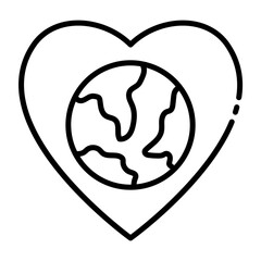 Love and save Earth icon