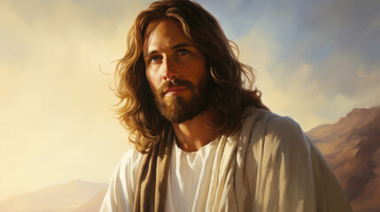 Jesus christ portrait, almighty holly god	
 - obrazy, fototapety, plakaty