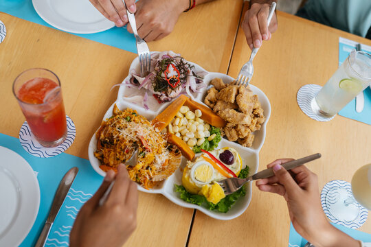 Peruvian gastronomy in a restaurant