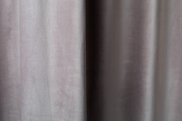 Curtains in the room. Background with selective focus and copy space