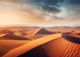 Foto op Plexiglas Eternal Sands: Wander through the timeless beauty of endless deserts, where shifting dunes create a mesmerizing landscape. © Gogi