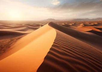Foto op Plexiglas Eternal Sands: Wander through the timeless beauty of endless deserts, where shifting dunes create a mesmerizing landscape. © Gogi