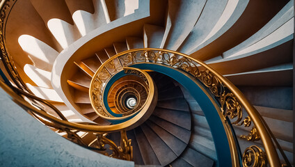 chic swirl staircase spiral luxury