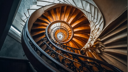 chic  elegance  swirl staircase spiral