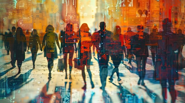 Image Of Business People Walking In New York