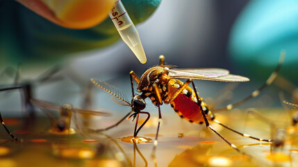 Dengue and malaria vaccine formulated for protection against malaria and dengue fever. Against virus from mosquito