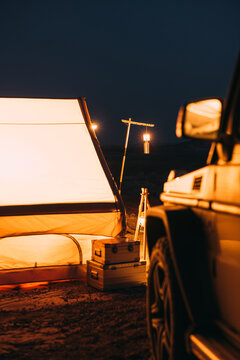 Nighttime Car Camping Adventure
