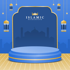Islamic background with podium