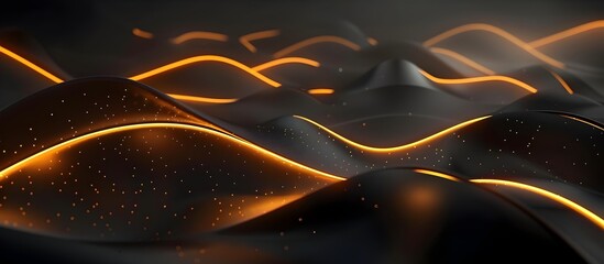Spark Wave Abstract Background in Light Black and Bronze, To provide a dynamic and eye-catching background for technology or digital-related designs