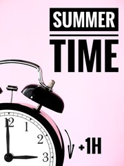 Alarm Clock at 3 o'clock changing to Summer Time.. Daylight Saving Time concept