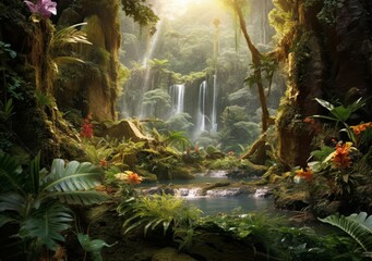 Canopy Symphony: Experience the vibrant pulse of life within lush rainforests, where diversity thrives in every corner.