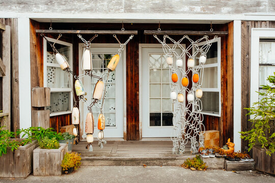 Front Porch with Coastal Decor