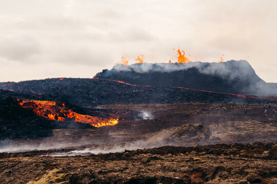 Volcanic eruption in iceland