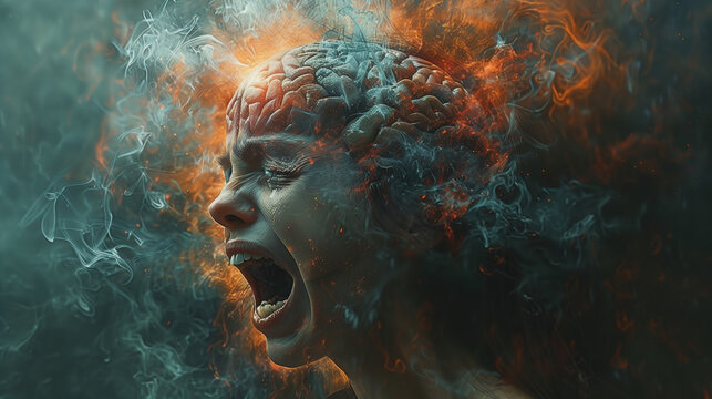 Cerveau abîmé ou cassé : problèmes cérébraux, cognitifs et neurologiques comme l'épilepsie, un AVC ou une tumeur qui empêche la mémoire, la lecture, l'équilibre, la cognition, etc.