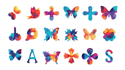 Autism Awareness Day,  autism icon logos , different color icon set, 2 April, Autism Spectrum Disorder concept, ASD, Syndrome, Symptoms