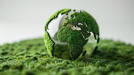 Earth green globe isolated on white background. 22 april, earth day, Environment and global warming concept design. - obrazy, fototapety, plakaty